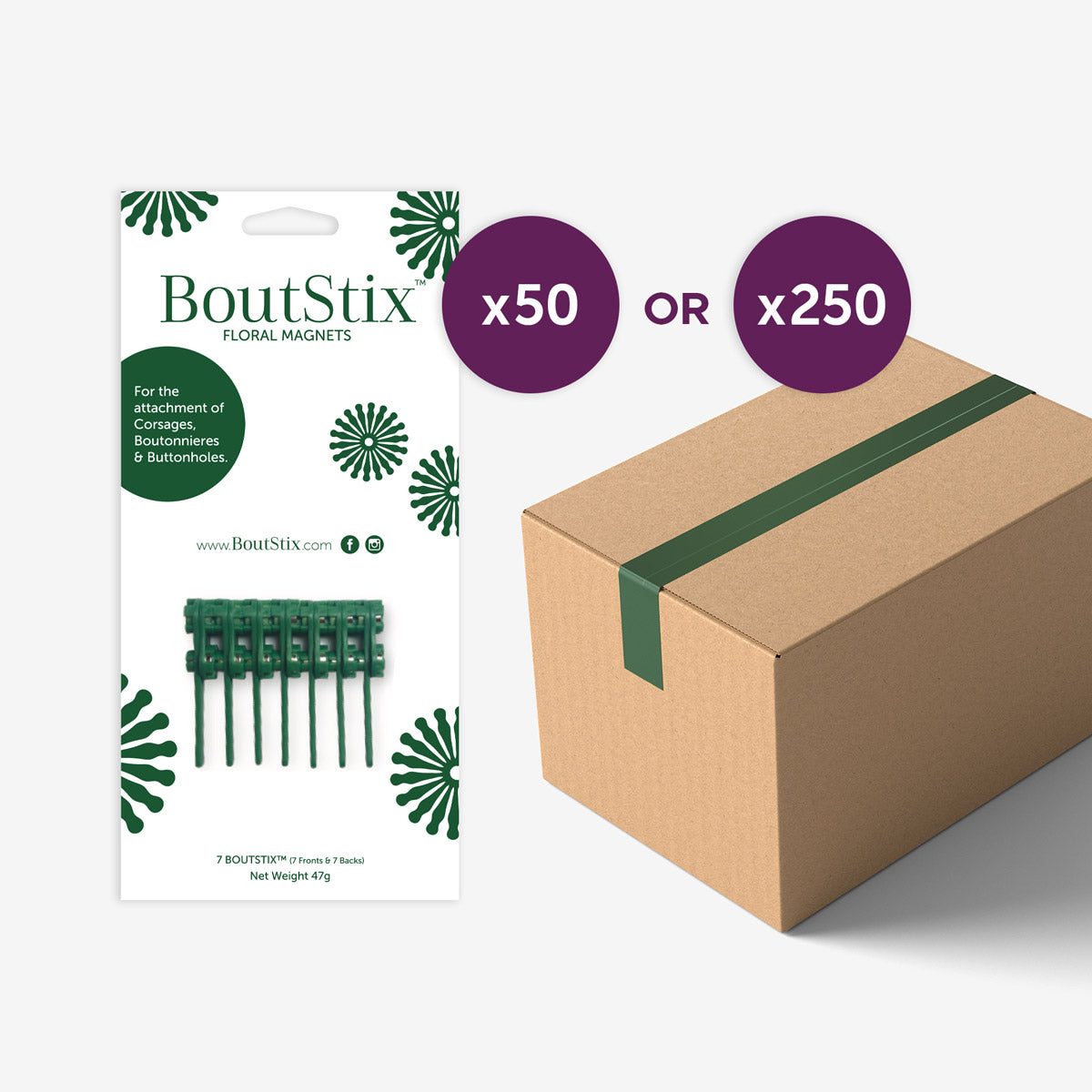 BoutStix Premium Floral Magnets - Wholesale